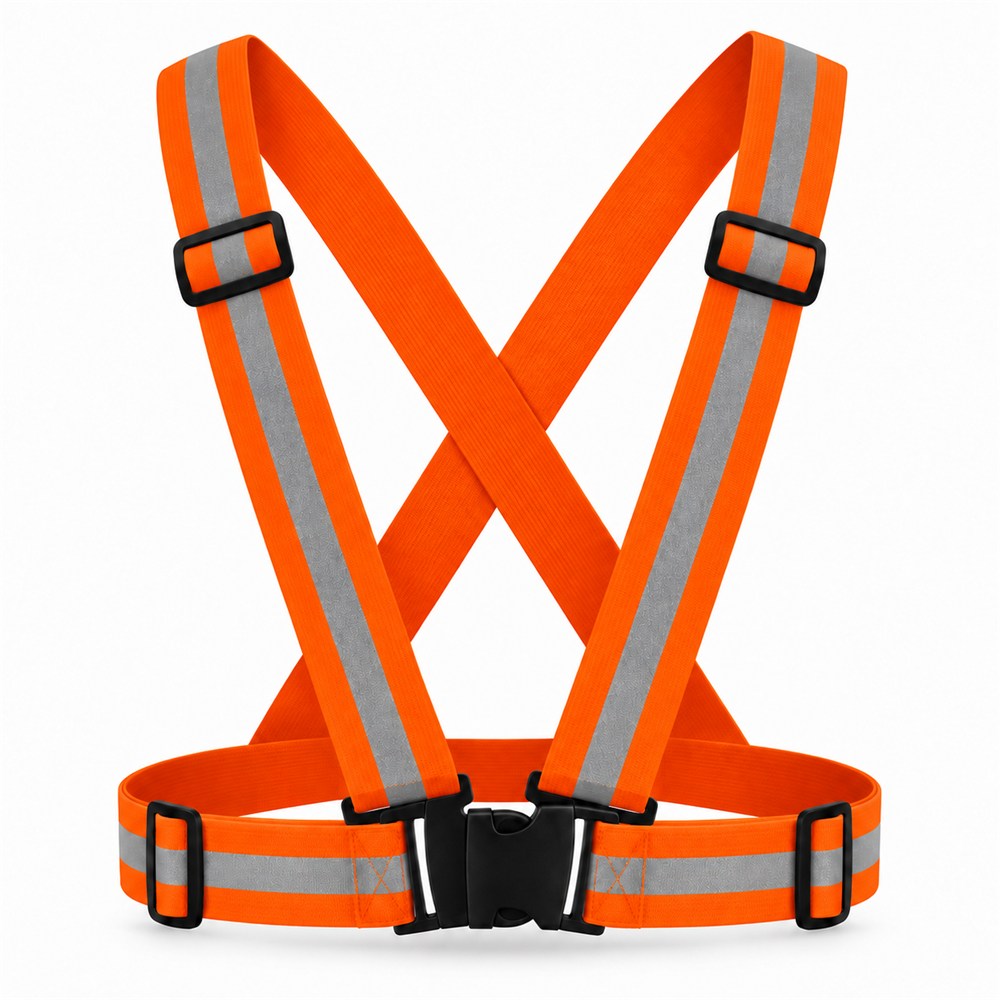 Bretelles réfléchissantes réglables Orange – Universel trottinette & vélo
