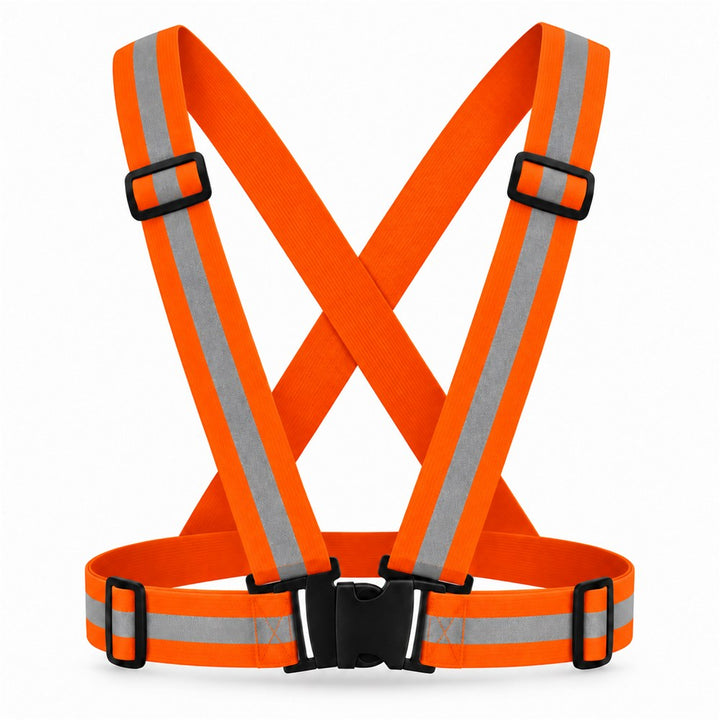 Bretelles réfléchissantes réglables Orange – Universel trottinette & vélo