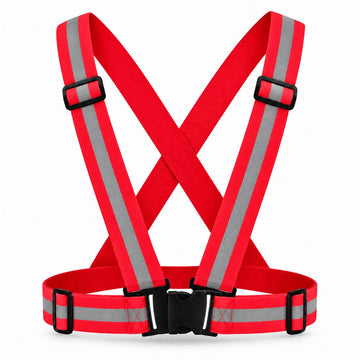 Bretelles réfléchissantes réglables Rouge – Universel trottinette & vélo