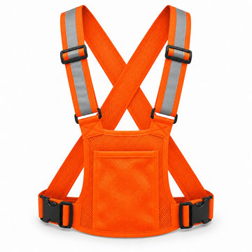 Bretelles réfléchissantes avec poche frontale Orange – Universel trottinette