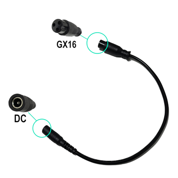 Câble convertisseur GX16 femelle vers DC 5.5 2.5 femelle