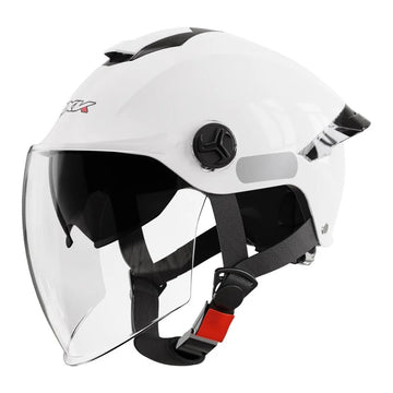 Casque de protection urbain avec visière intégrale transparente – Trottinette électrique & vélo - Taille unique - Trot'Nation