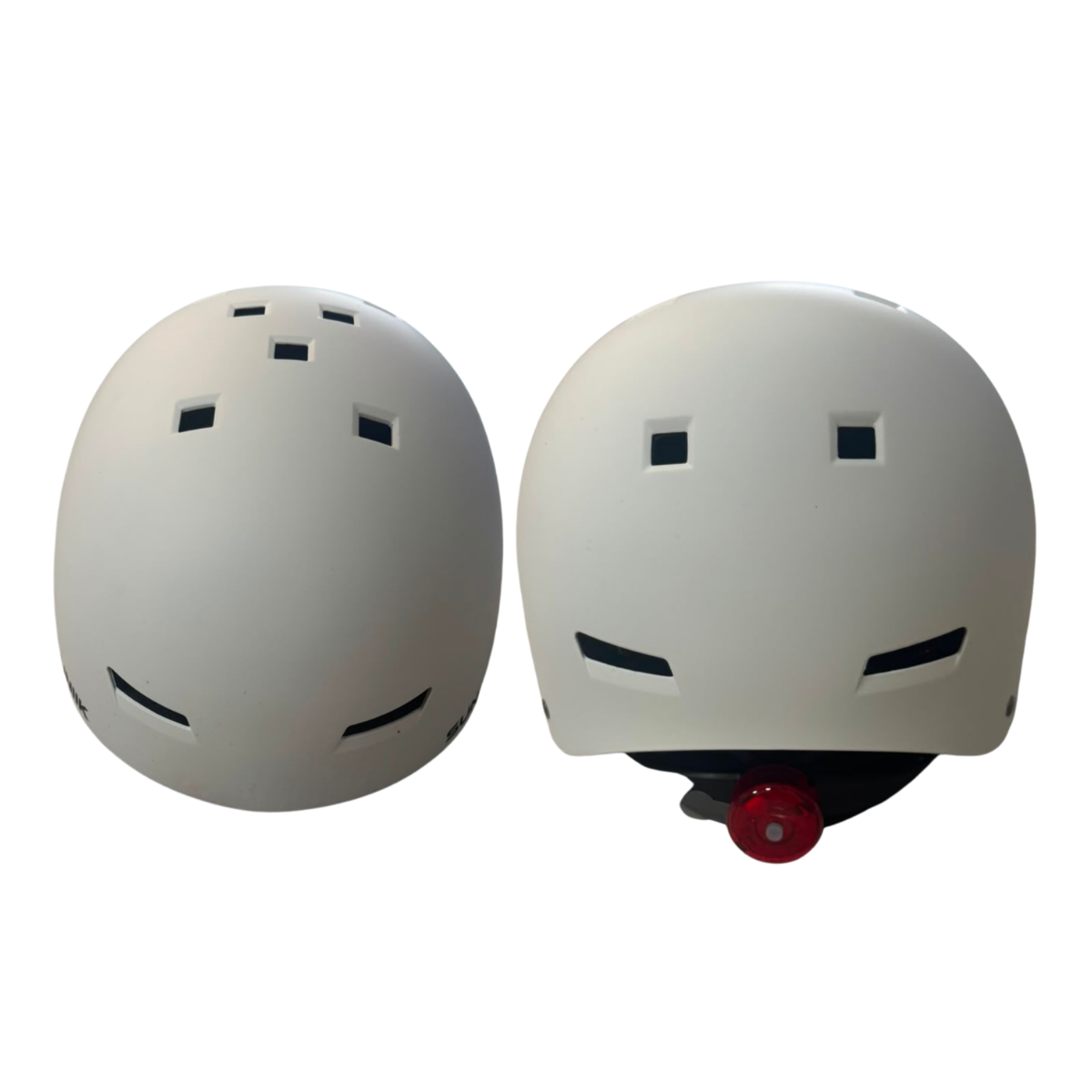 Casque blanc avec feu arrière - Trottinette électrique