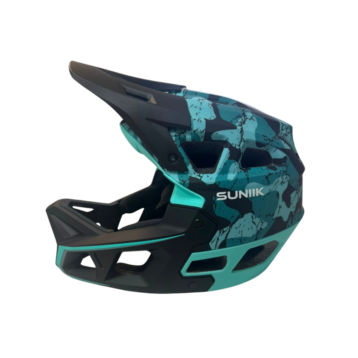 Casque intégral style MTB - Bleu/Gris - Trottinette électrique