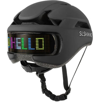 Casque LED connecté avec panneau programmable & télécommande – Trottinette électrique & vélo - Trot'Nation
