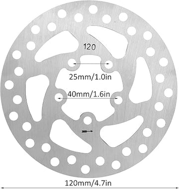 Disque de frein 120mm - 5 trous - Trot'Nation
