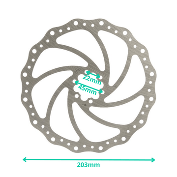 Disque de frein 203mm - 6 trous - Trot'Nation
