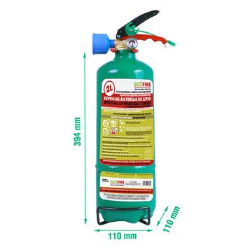 Extincteur batterie lithium 2L - EcoFire