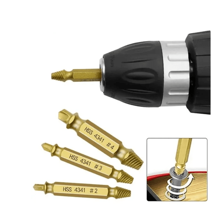 Kit extracteurs de vis endommagées – Set de 6 embouts - Trot'Nation