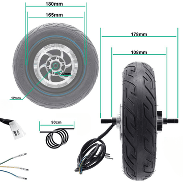 Moteur 500W (800W Max) - Roue complète - Trot'Nation