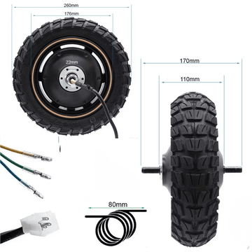Moteur roue avant 800w avec pneu 10x2,75 - 6,5 - Trot'Nation