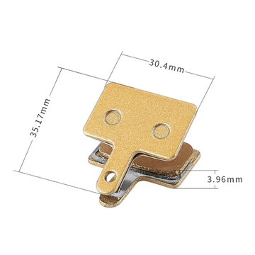 Plaquettes de frein rectangulaire 30mm type Shimano - Métalliques (x2) - Trot'Nation