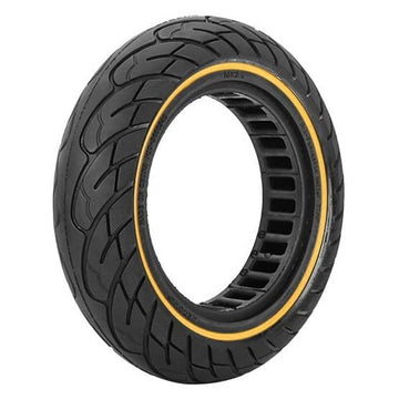 Pneu plein anti - crevaison 10x2,5 - 6 (34mm) - Liseré jaune - Trot'Nation
