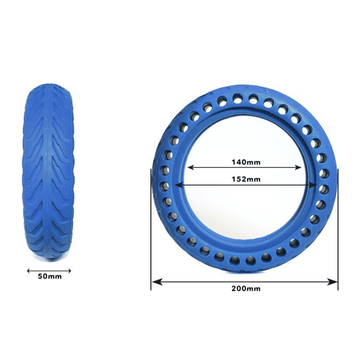 Pneu plein anti - crevaison 8,5x2 - Bleu - Trot'Nation