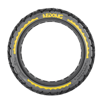 Pneu plein anti - crevaison "Offroad" 10x2,125 - 6,5 - Jaune - Trot'Nation