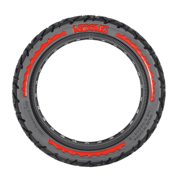 Pneu plein anti - crevaison "Offroad" 10x2,125 - 6,5 - Rouge - Trot'Nation