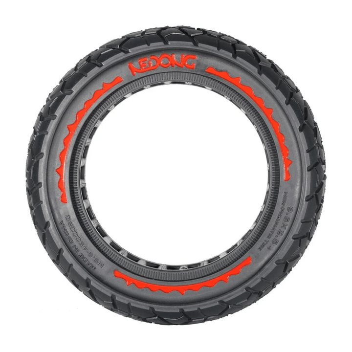 Pneu plein anti - crevaison "Offroad" 9,5x2,5 - 6,1 - NIU KQi3 (rouge) - Trot'Nation