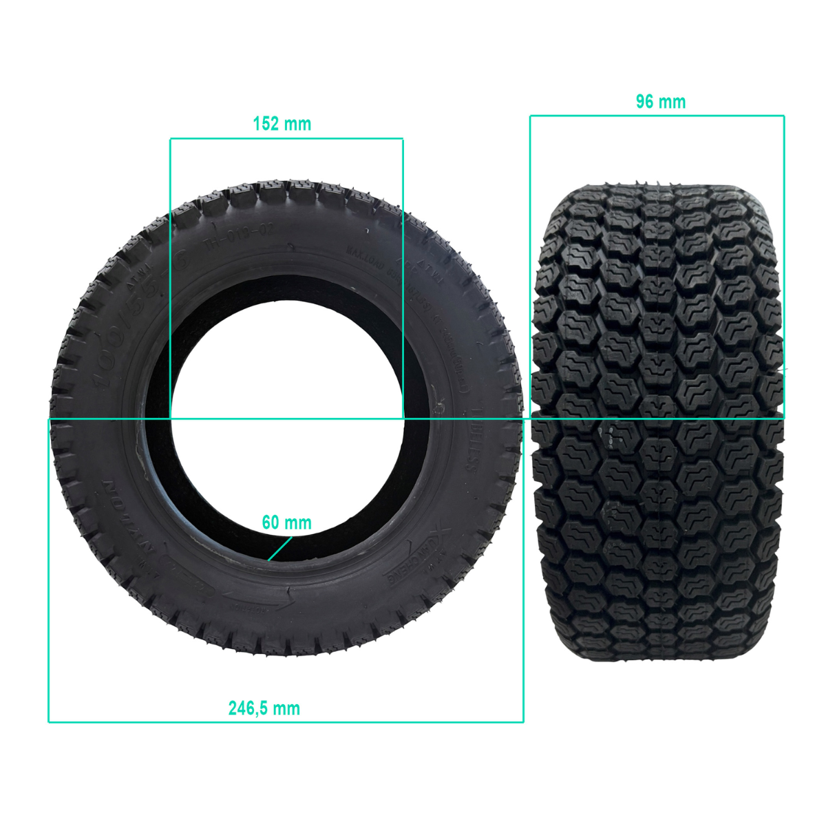 Pneu Tubeless 100/55-6 - Kukirin G4, Dualtron & compatibles