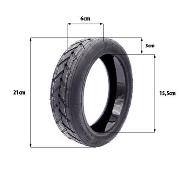Pneu tubeless avec gel 8x5" (8,5x2 - 6,1) - Trot'Nation