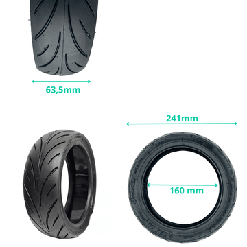 Pneu tubeless avec gel 9.5x2.5 - 6.1 – NIU KQi3 & modèles compatibles - Trot'Nation