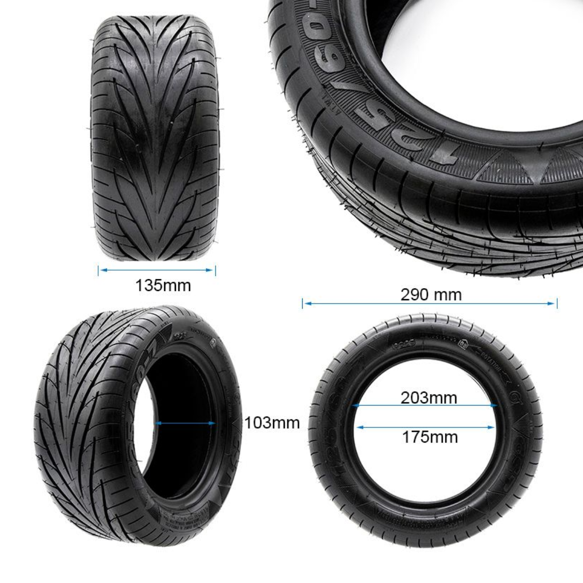 Pneu Tubeless Cityroad 125/60-7 - Dualtron X-Limited, X2 & compatibles