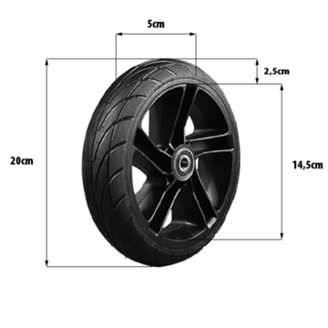 Roue arrière avec pneu - Ninebot ES1, ES2, ES3, ES4 - Trot'Nation