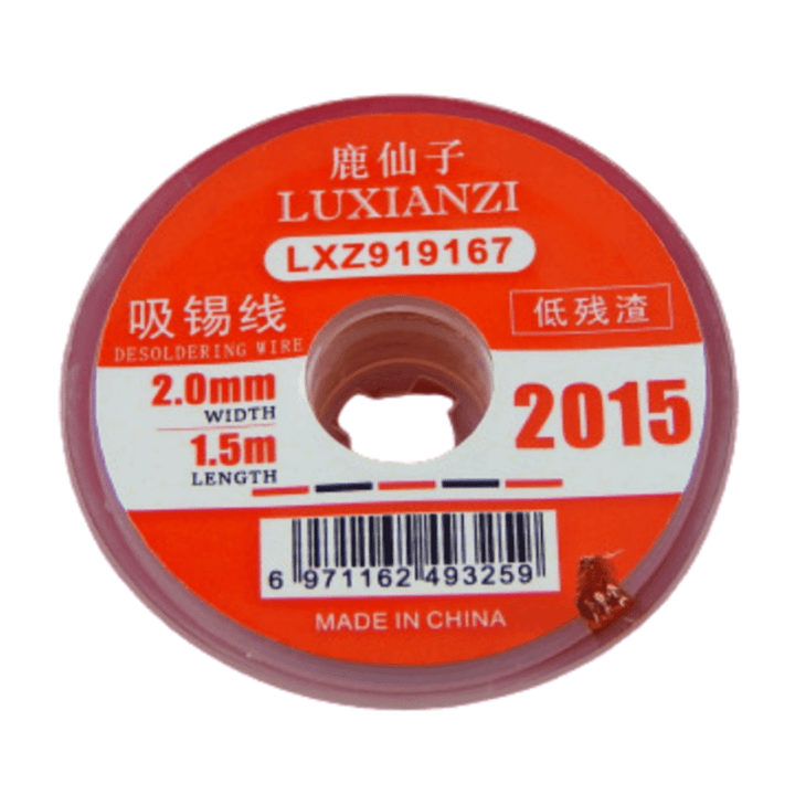 Tresse à dessouder 1,5 m x 2 mm - Trot'Nation