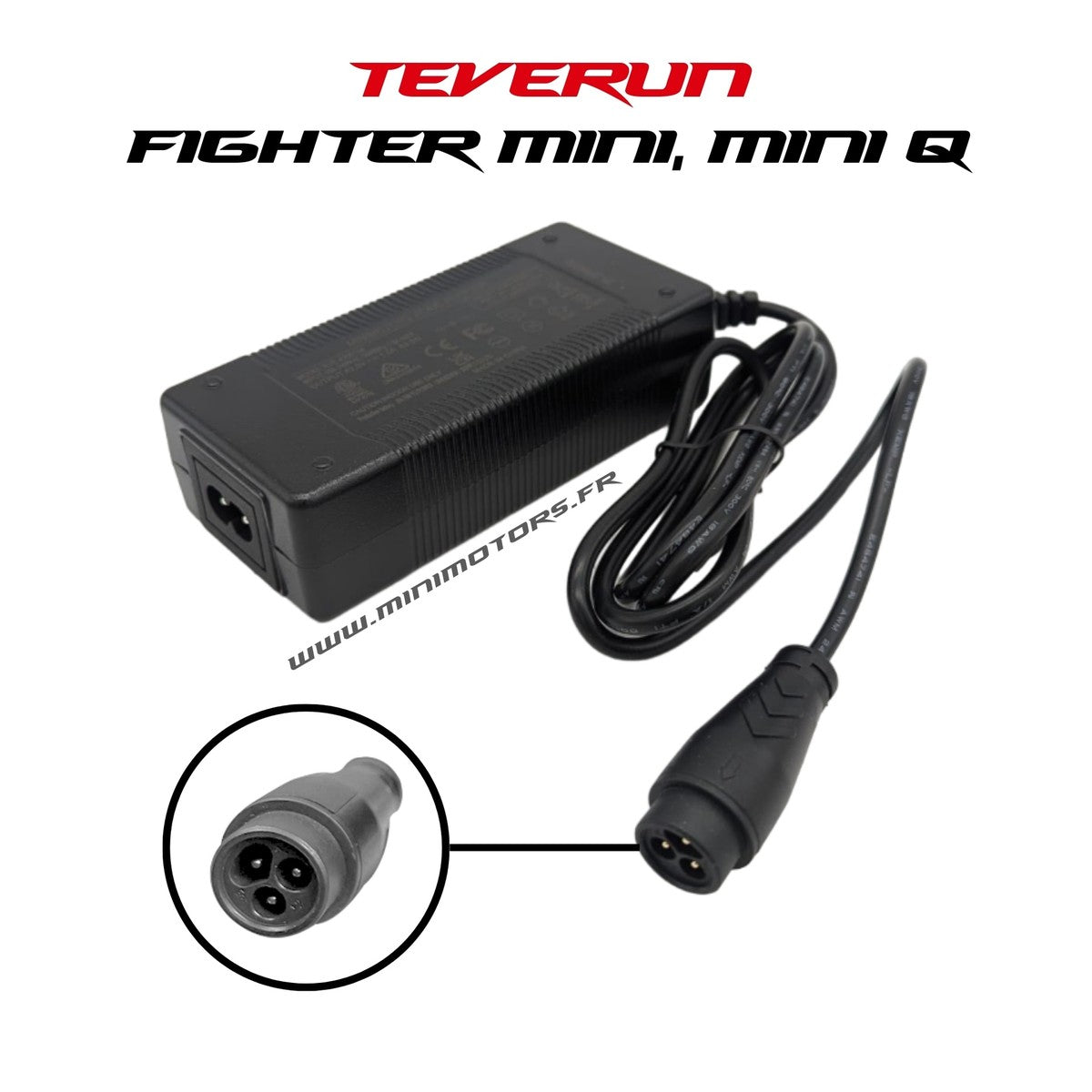 Chargeur 58.8V 2A – Teverun Fighter Mini, Fighter Q & compatibles