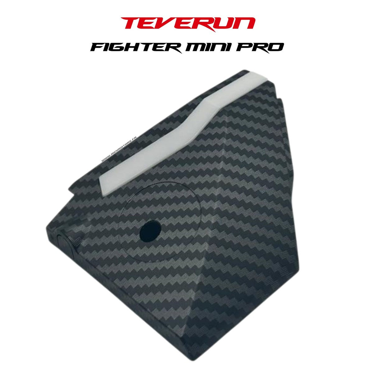Cache protection LED deck avant gauche / arrière droit effet carbone – Teverun Fighter Mini Pro, Mini 2026